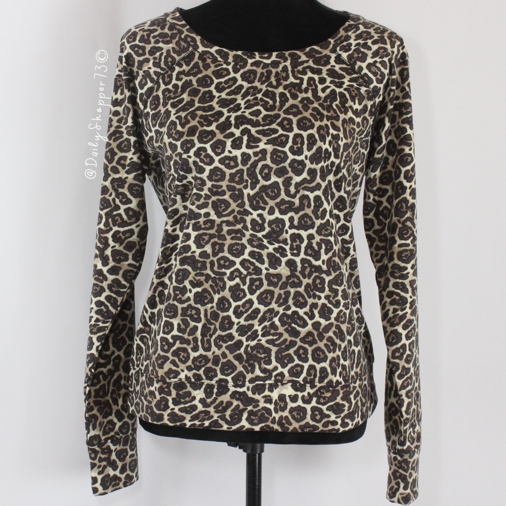 love, Fire Women's Lightweight French Terry Leopard Print Lounge Shirt